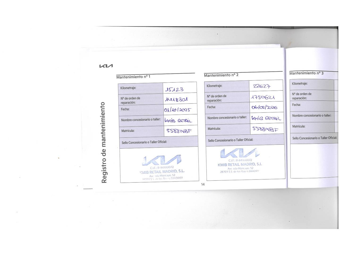 Foto del mantenimiento del KIA XCeed KIA XCeed 1.0 T-GDi Drive (100 CV)