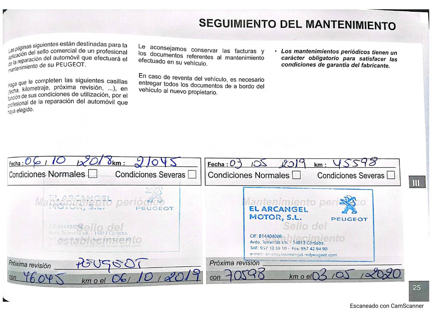 Foto del mantenimiento del Peugeot 308 Peugeot 308 BlueHDi 100 S&S Active (100 CV)