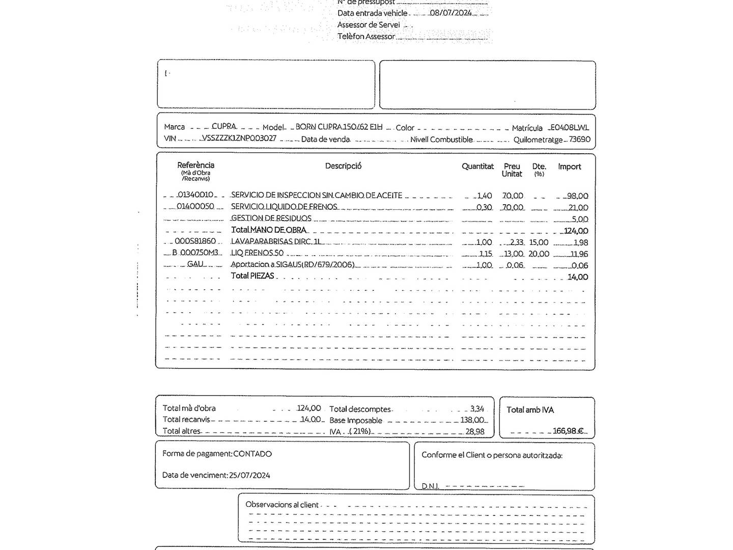Foto Cupra Born CUPRA Born 62 kWh (204 CV)