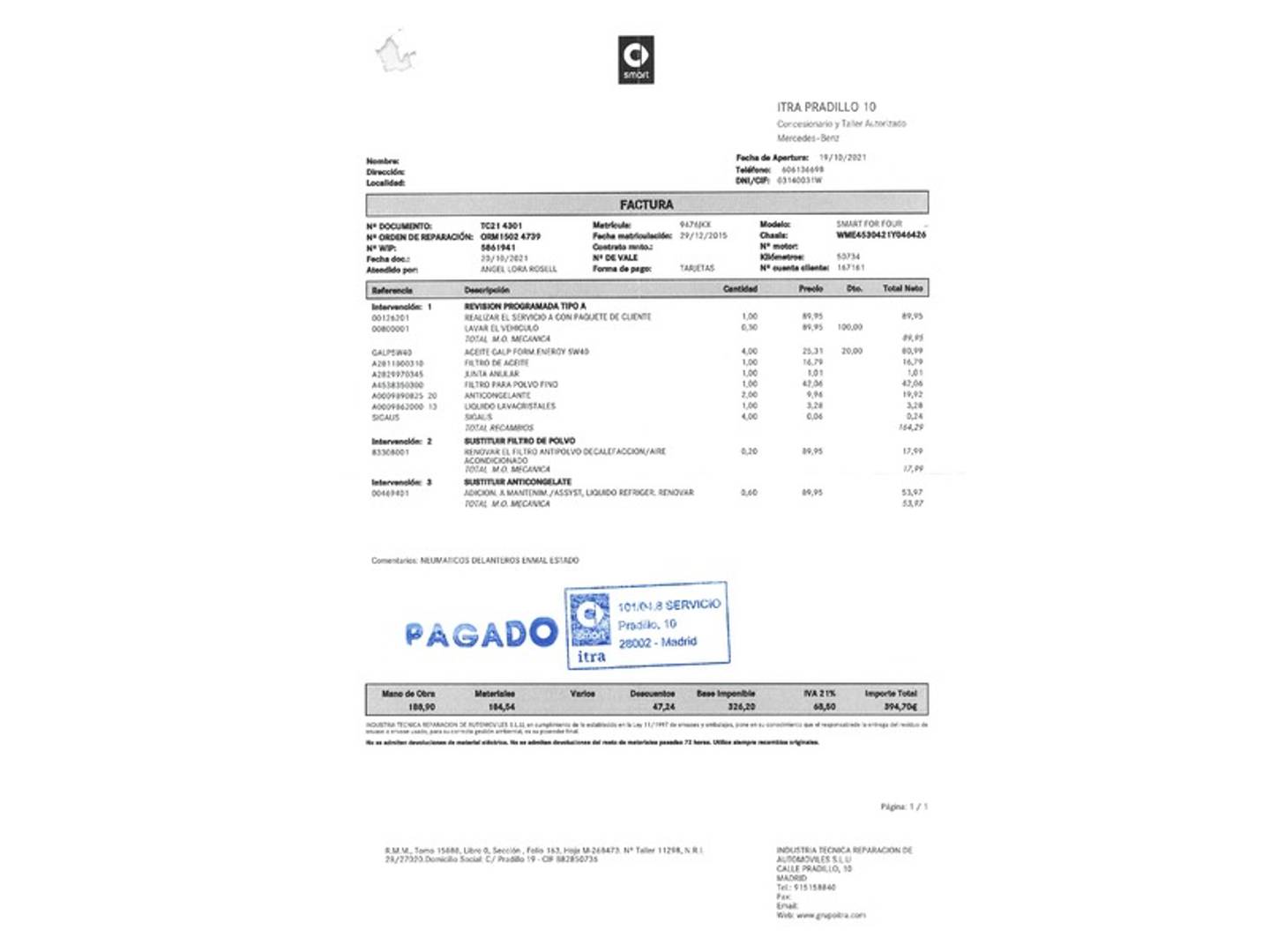 Foto Smart forfour Smart ForFour 1.0  (71 CV)