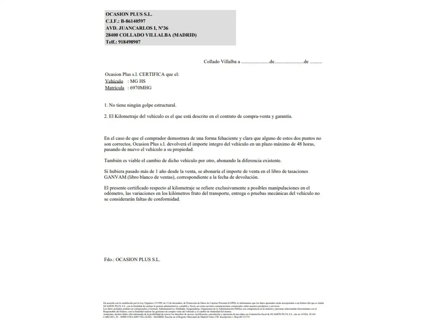 Certificado