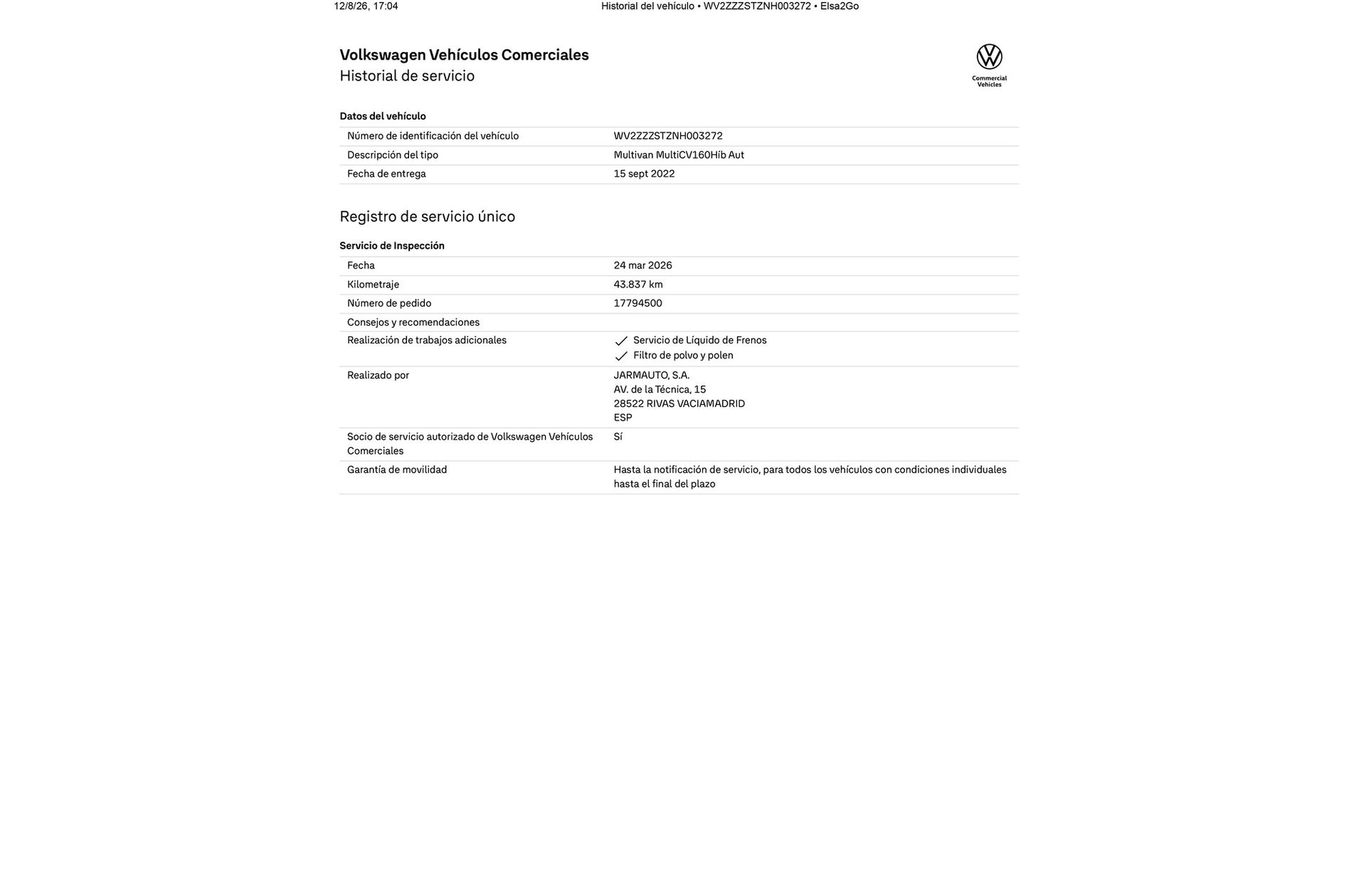 Volkswagen Multivan 1.4 TSI PHEV Batalla Corta DSG 7 plazas - foto 24