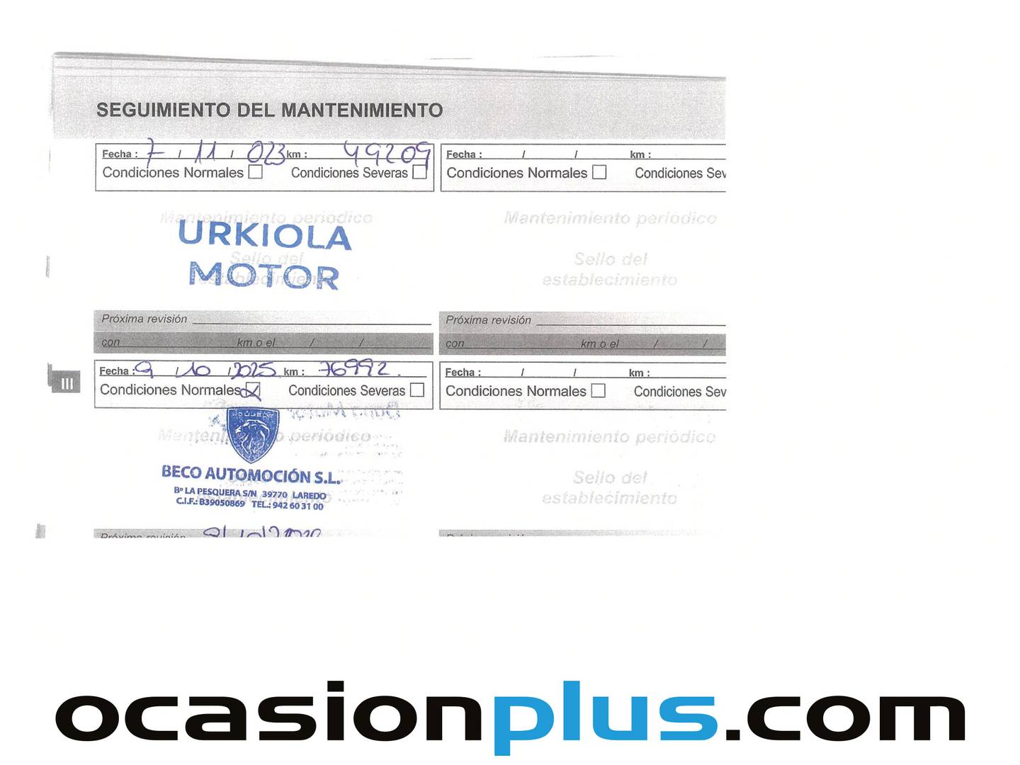 Foto del mantenimiento del Peugeot Partner Peugeot Partner Tepee Combi 1.2 PureTech Active  (110 CV)