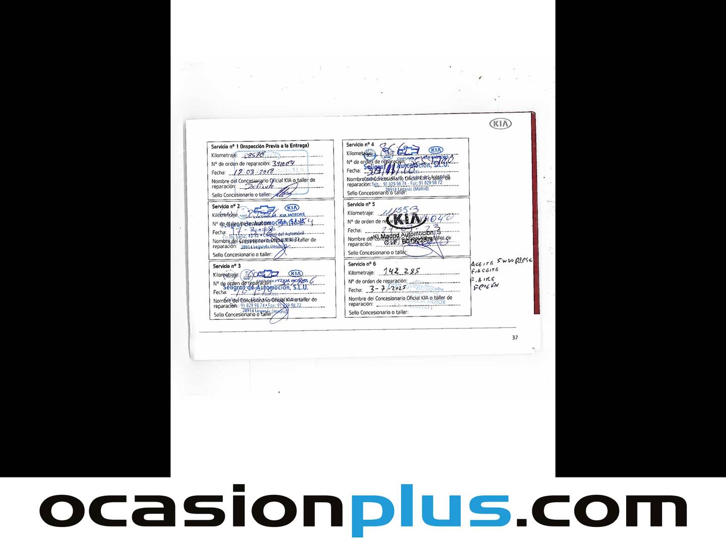 Foto del mantenimiento del KIA Sportage KIA Sportage 1.7 CRDi VGT Eco-Dynamics x-Tech17 4x2 (115 CV)