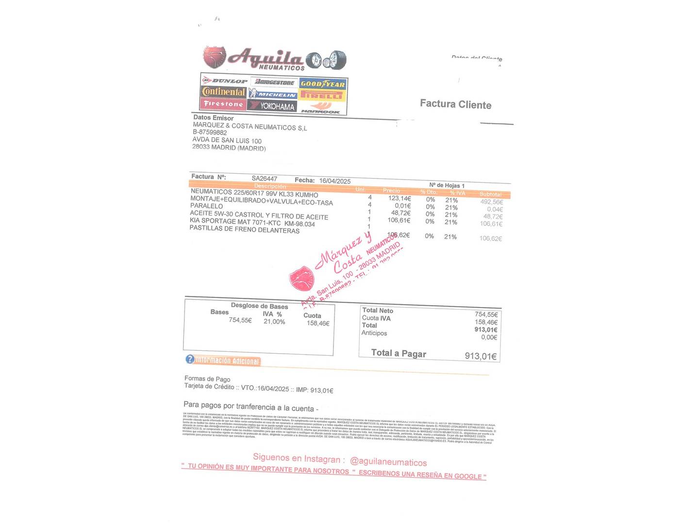 Foto del mantenimiento del KIA Sportage Kia Sportage 1.6 CRDi Drive 4x2 (115 CV)