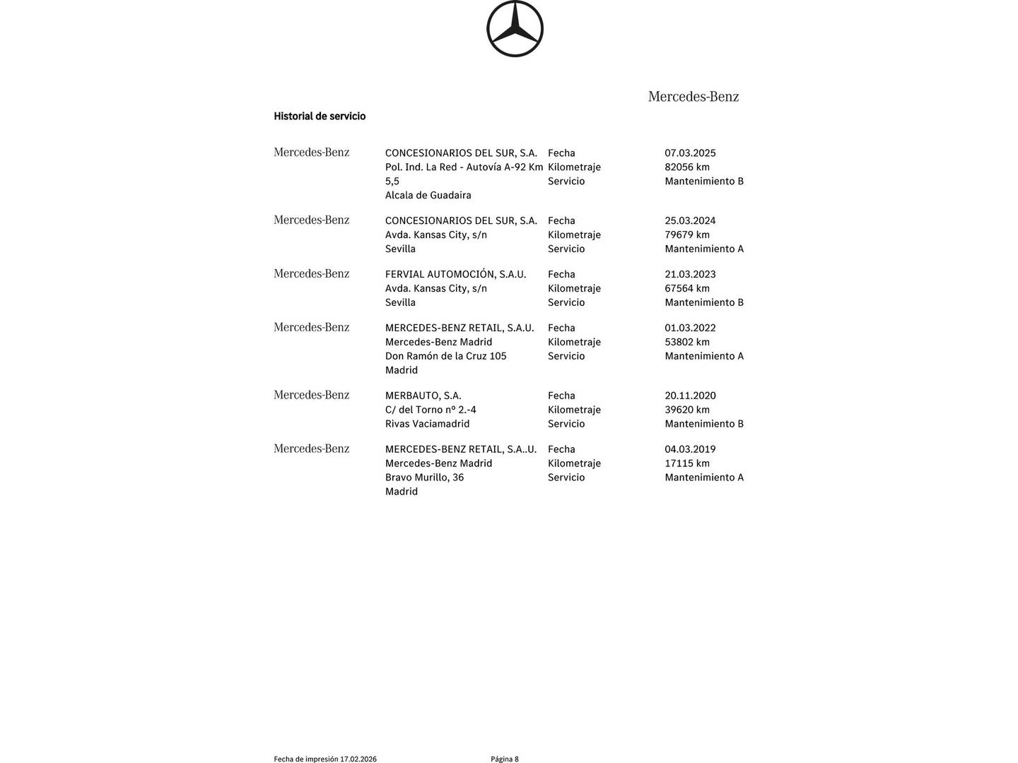 Foto del mantenimiento del Mercedes Clase GLC Mercedes-Benz GLC 220 d 4Matic (170 CV)