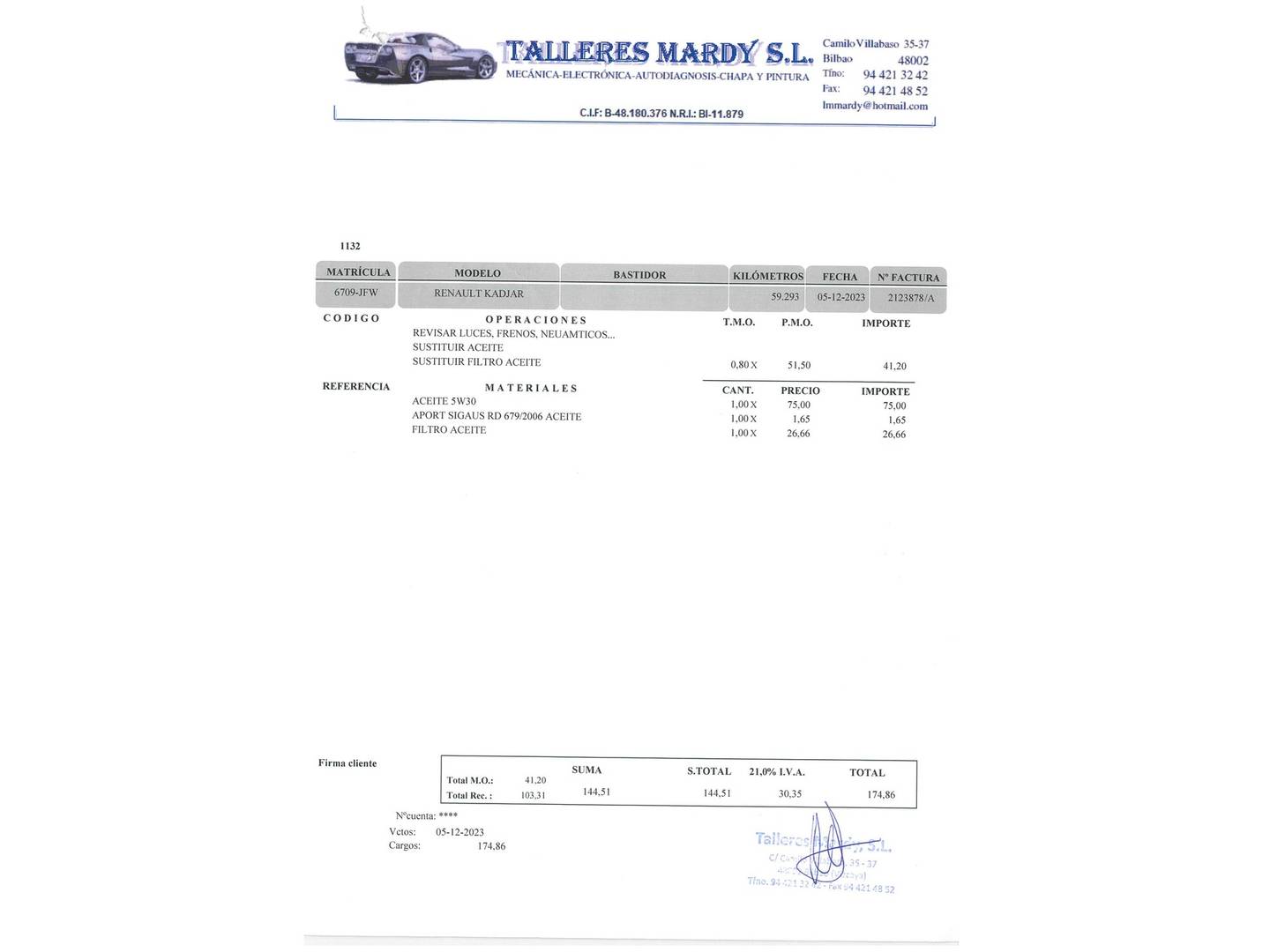 Foto del mantenimiento del Renault Kadjar Renault Kadjar Zen Energy dCi (130 CV)