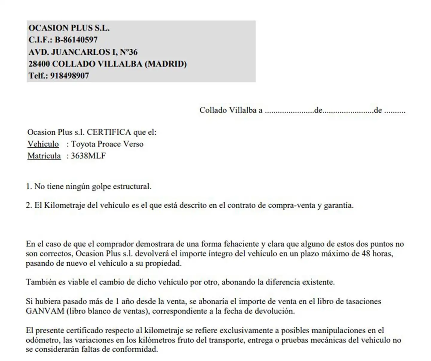 Certificado