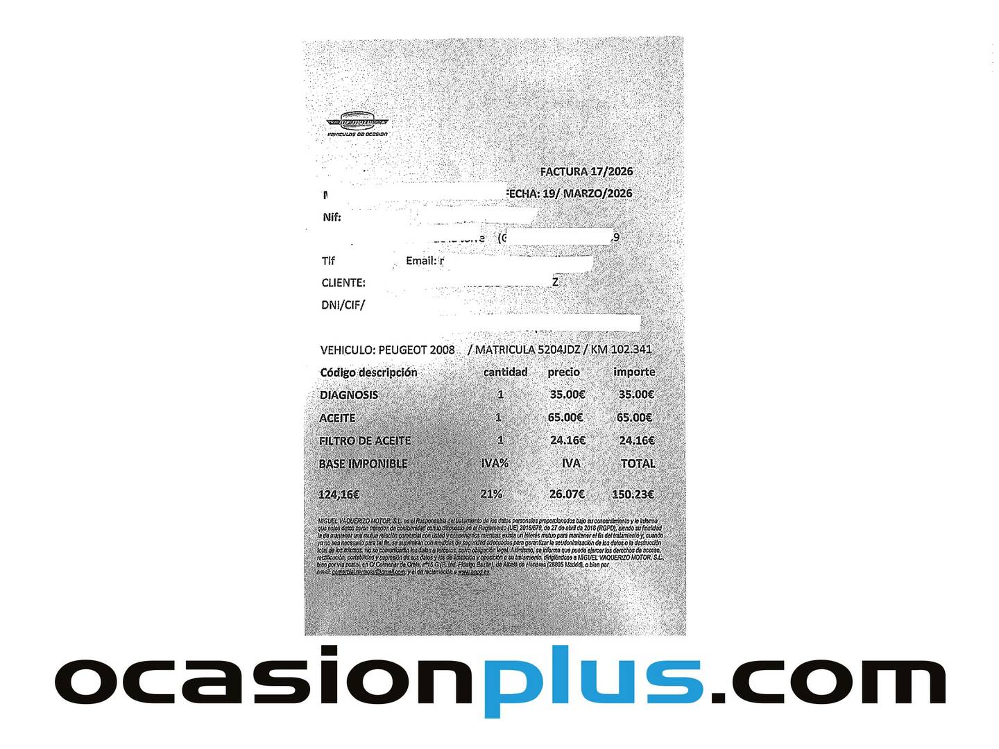 Foto del mantenimiento del Peugeot 2008 Peugeot 2008 e-HDI 92 Allure (92 CV)