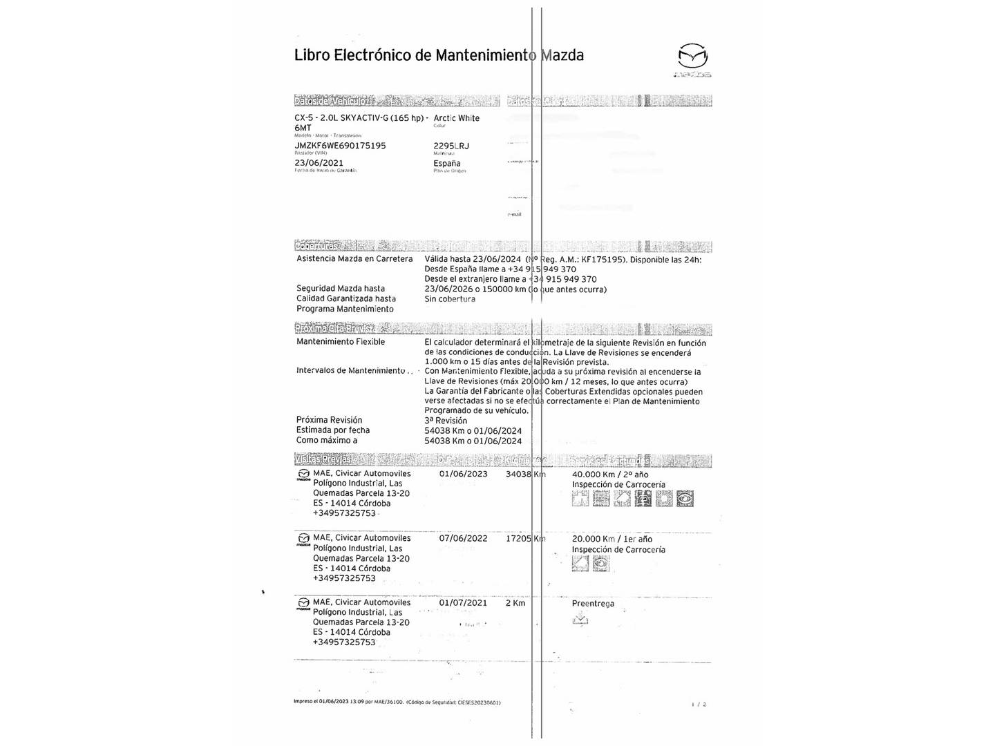 Foto Mazda CX-5 Mazda CX-5 2.0 GE Origin 2WD 121 kW (165 CV)