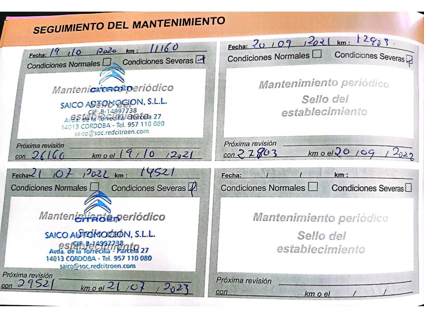 Foto del mantenimiento del Citroën C4 Citroën C4 BlueHDi 100 Feel Edition (99 CV)