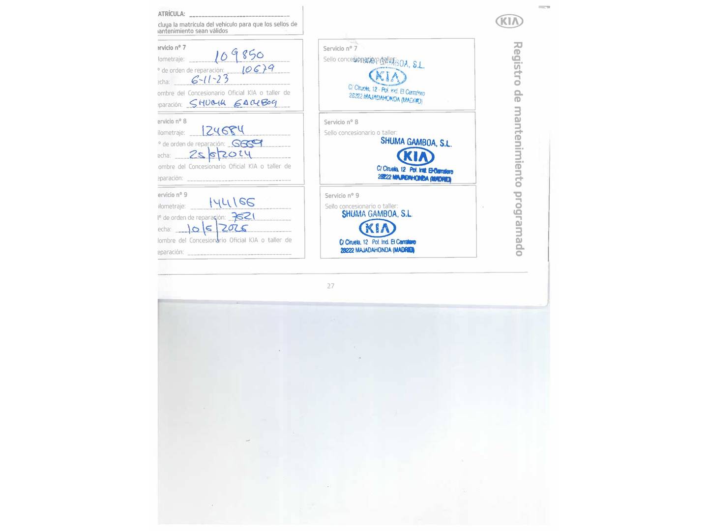 Foto del mantenimiento del KIA Ceed KIA Ceed 1.6 CRDi VGT x-Tech17 (136 CV)