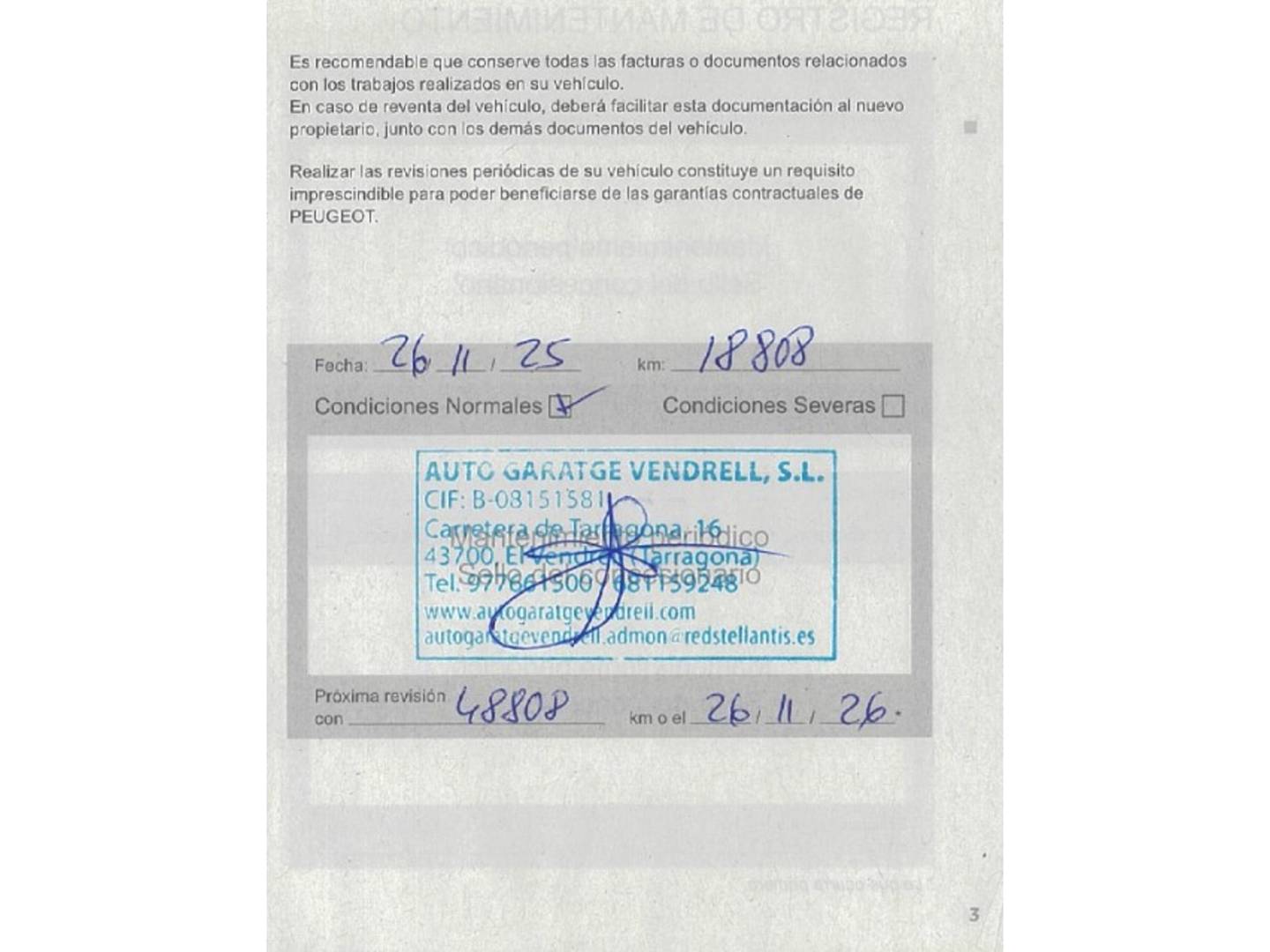 Foto del mantenimiento del Peugeot 3008 Peugeot 3008 BlueHDi 130 S&S Allure Pack EAT8  (130 CV)