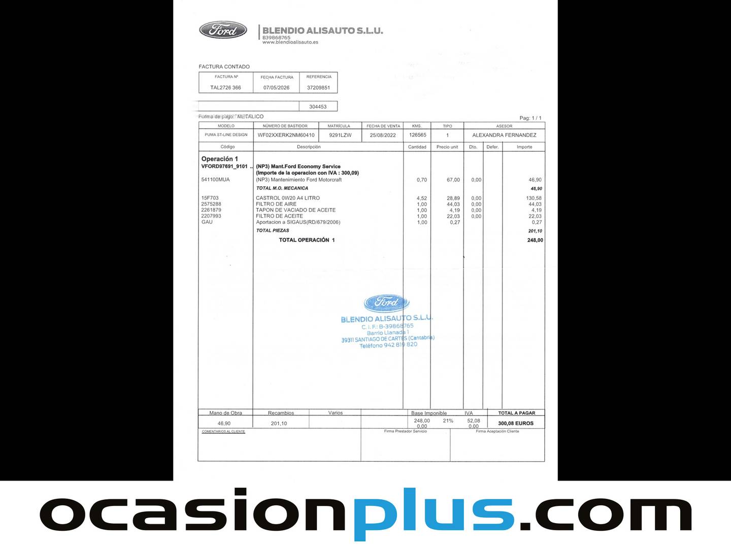 Foto del mantenimiento del Ford Puma Ford Puma 1.0 EcoBoost MHEV ST-Line Design (125 CV)