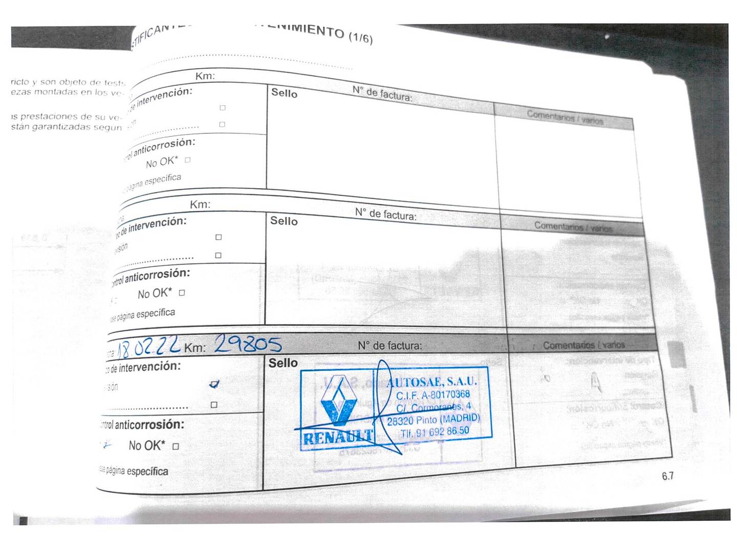 Foto del mantenimiento del Renault ZOE Renault Zoe Limited 40 R110 (108 CV)