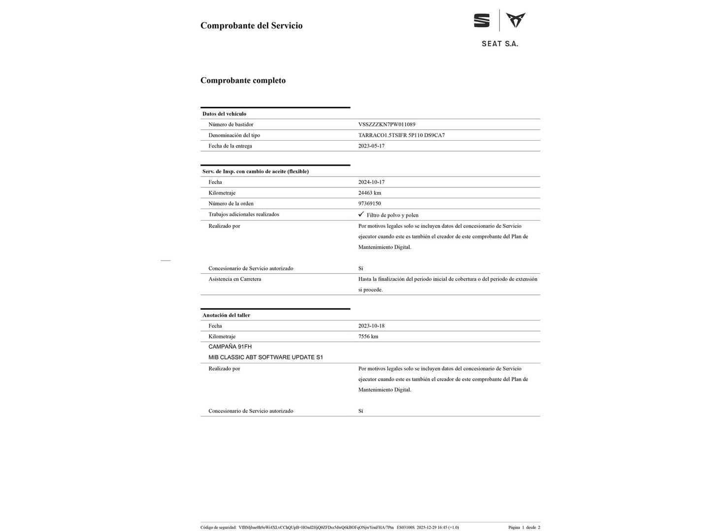 Foto Seat Tarraco SEAT Tarraco 1.5 TSI S&S FR XXL DSG (150 CV) 7 Plazas