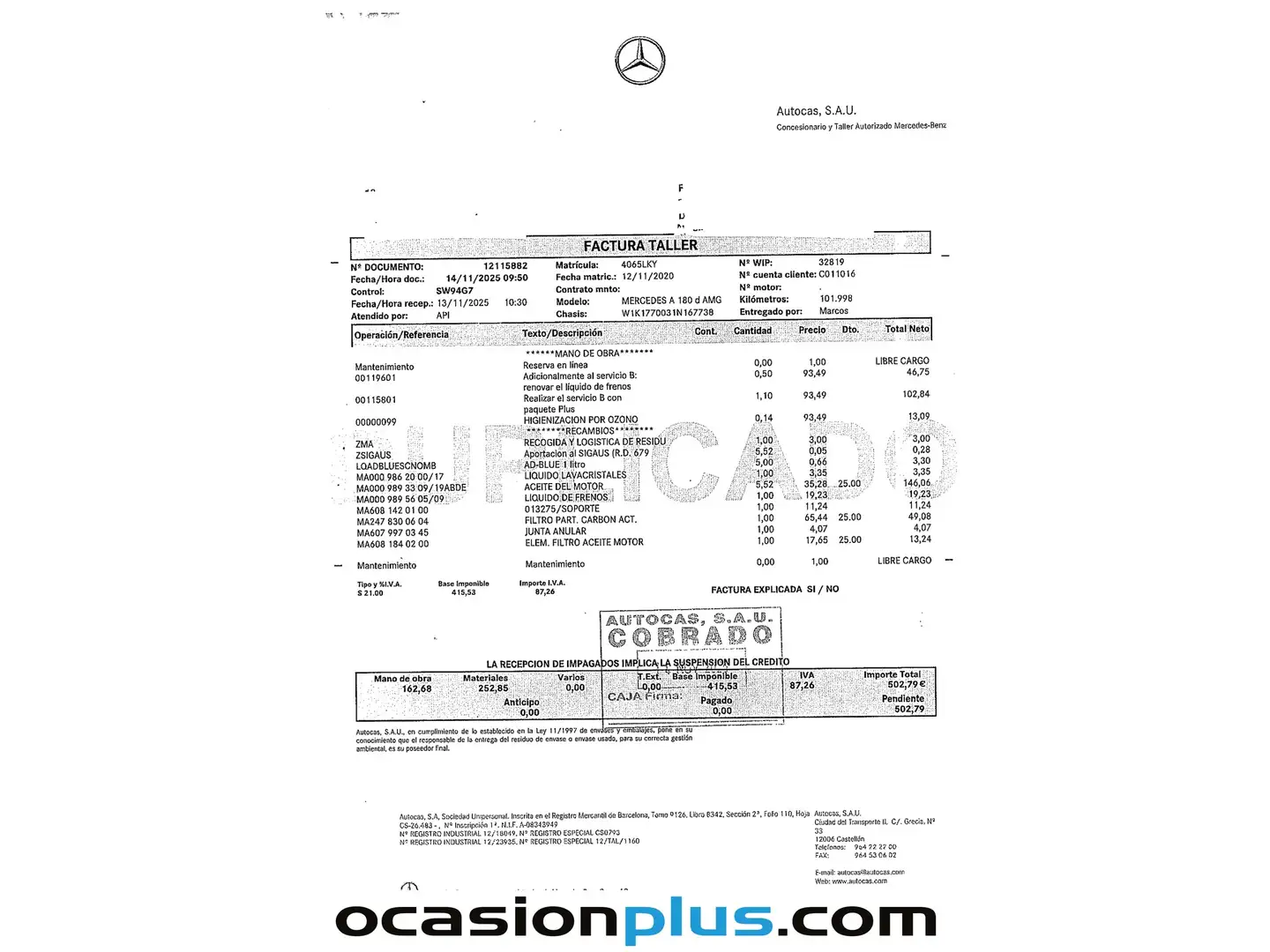 Foto Mercedes Clase A Mercedes-Benz Clase A A 180 d (116 CV) Pack AMG
