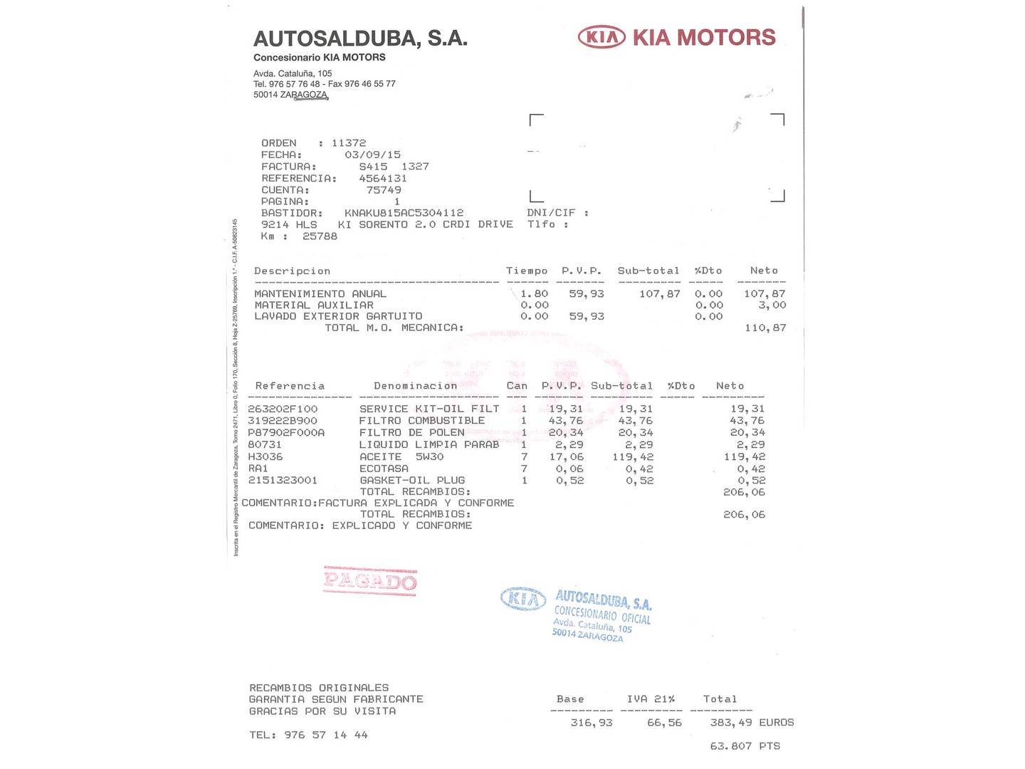 Foto KIA Sorento Kia Sorento 2.0 CRDi Concept 4X2 (150 CV)