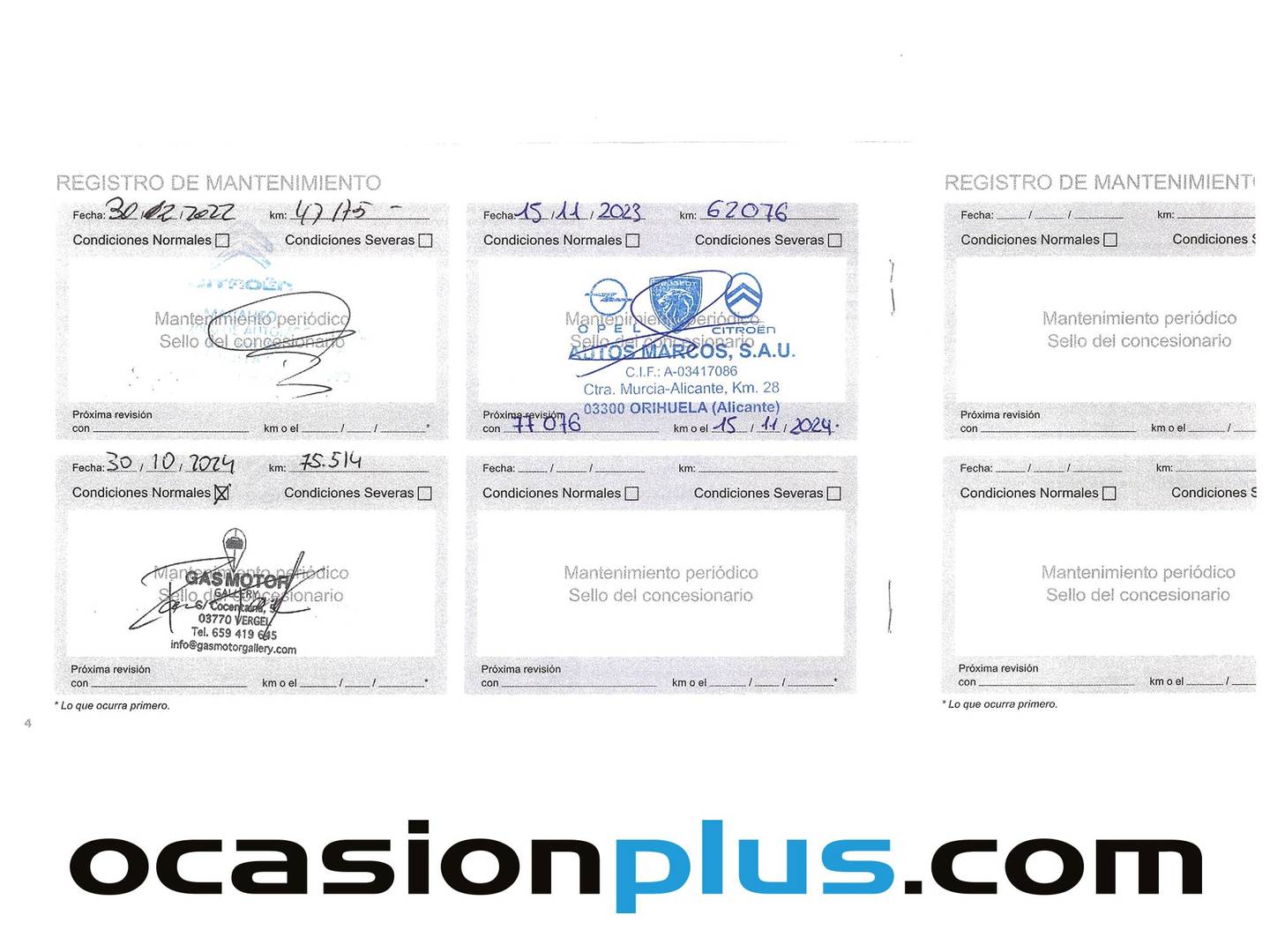 Foto del mantenimiento del Citroën C4 Spacetourer Citroën C4 Spacetourer PureTech 130 S&S Live (130 CV)