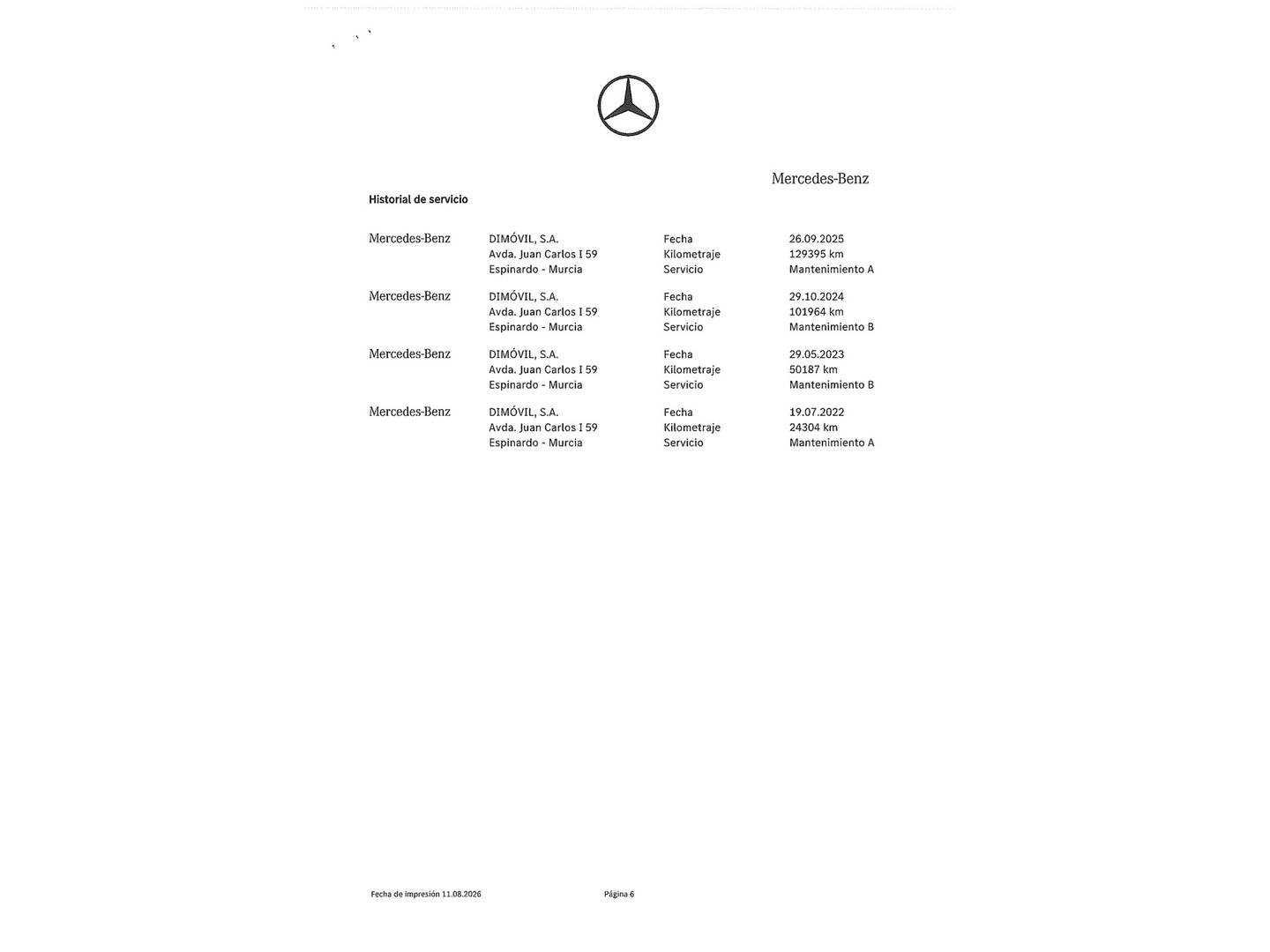 Foto del mantenimiento del Mercedes CLA Mercedes CLA Shooting Brake CLA 200 d (150 CV) Paquete AMG