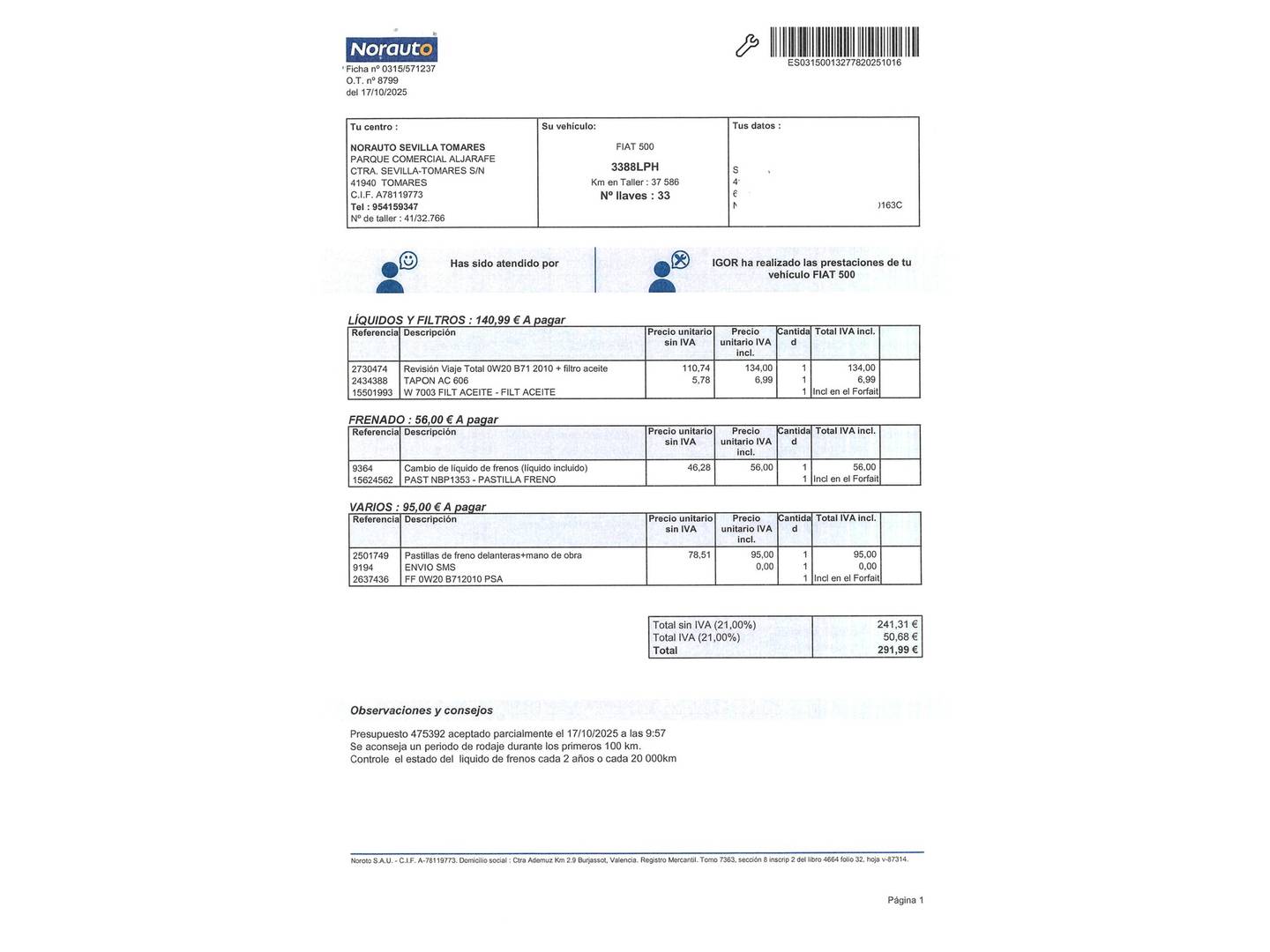 Foto Fiat 500 Fiat 500 1.0 Hybrid Sport (70 CV)