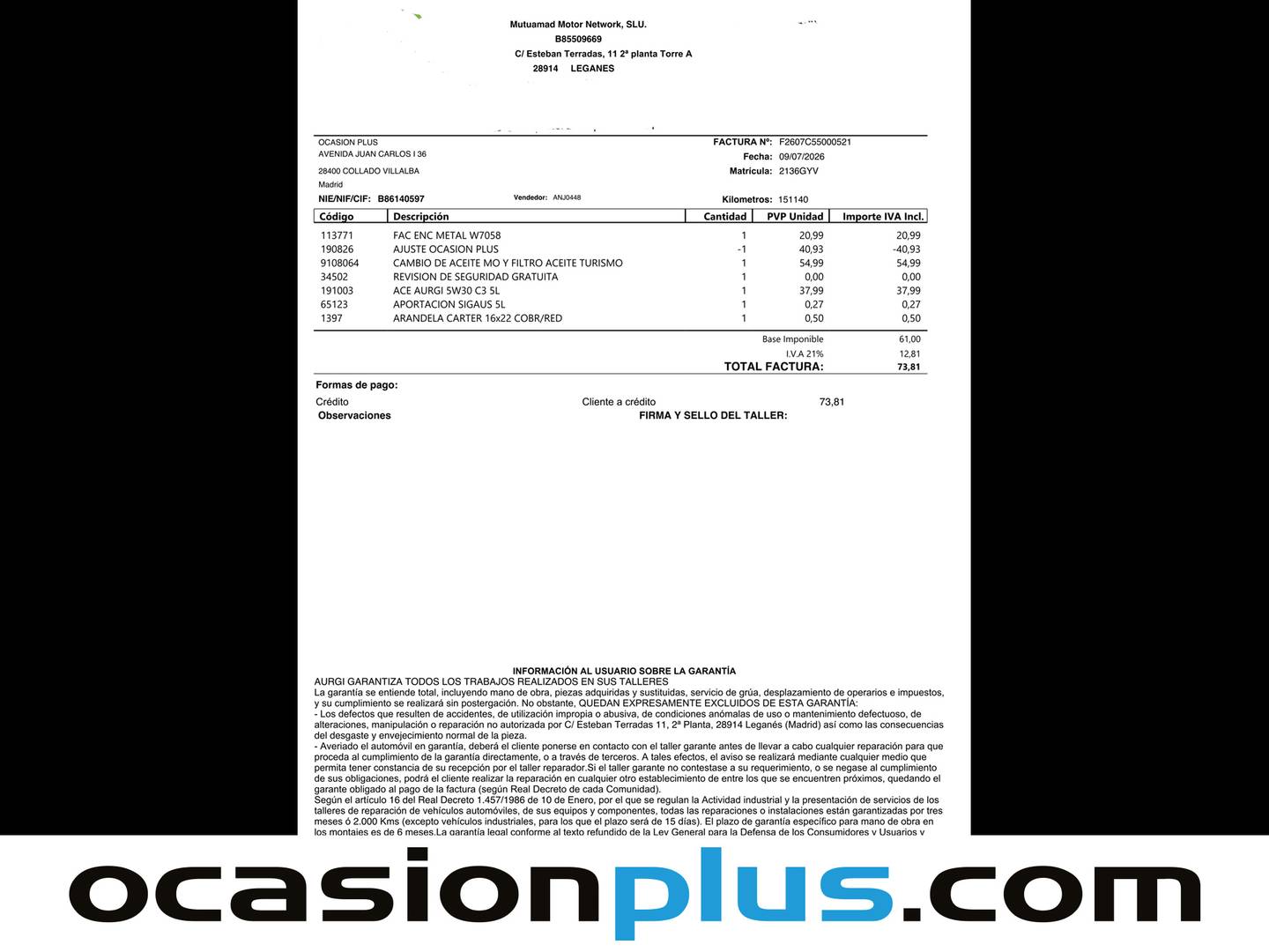 Foto del mantenimiento del Peugeot 5008 Peugeot 5008 2.0 HDI Sport Pack (150 CV)