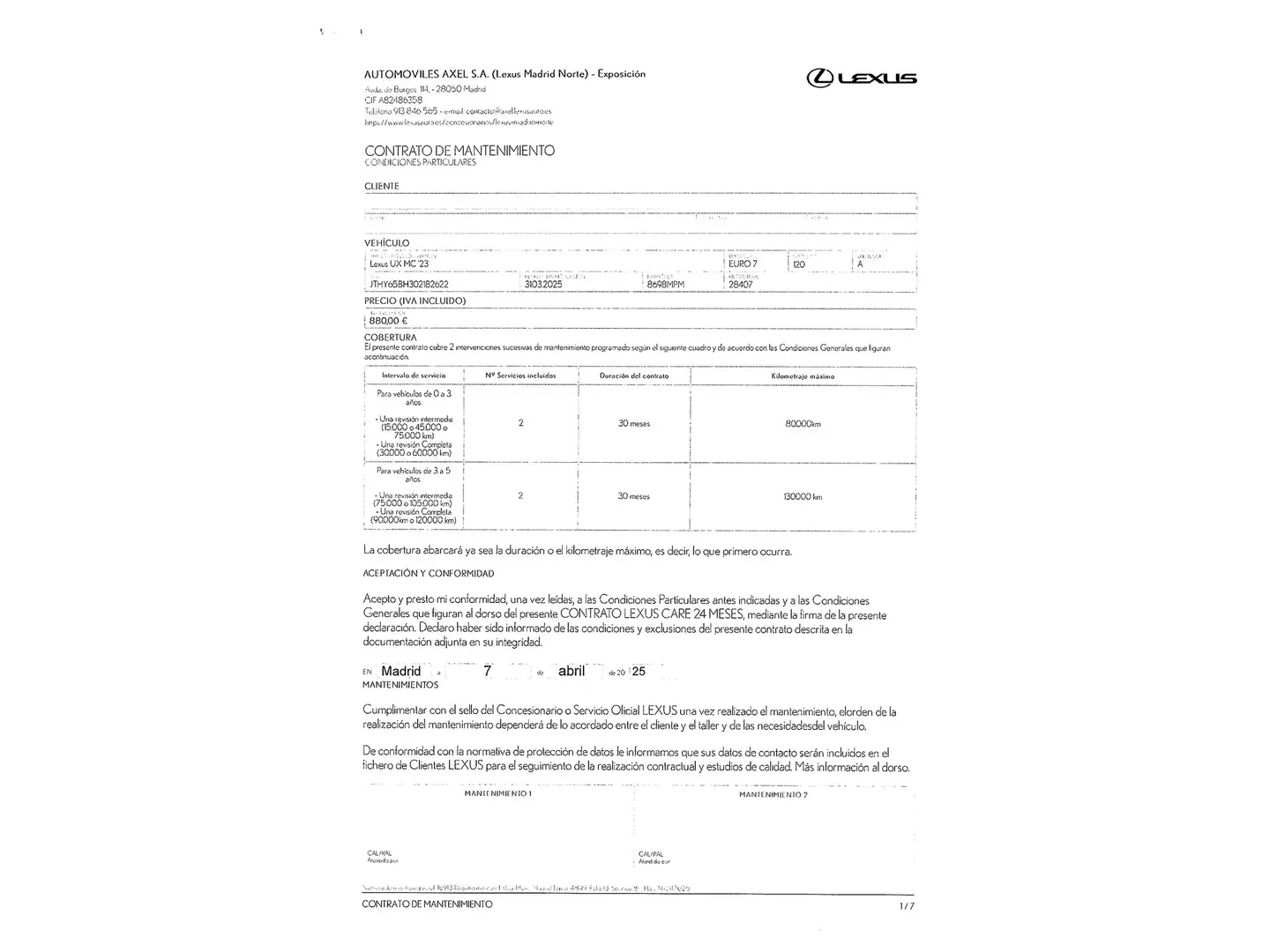 Foto Lexus UX Lexus UX 250h Business 2WD (184 CV)