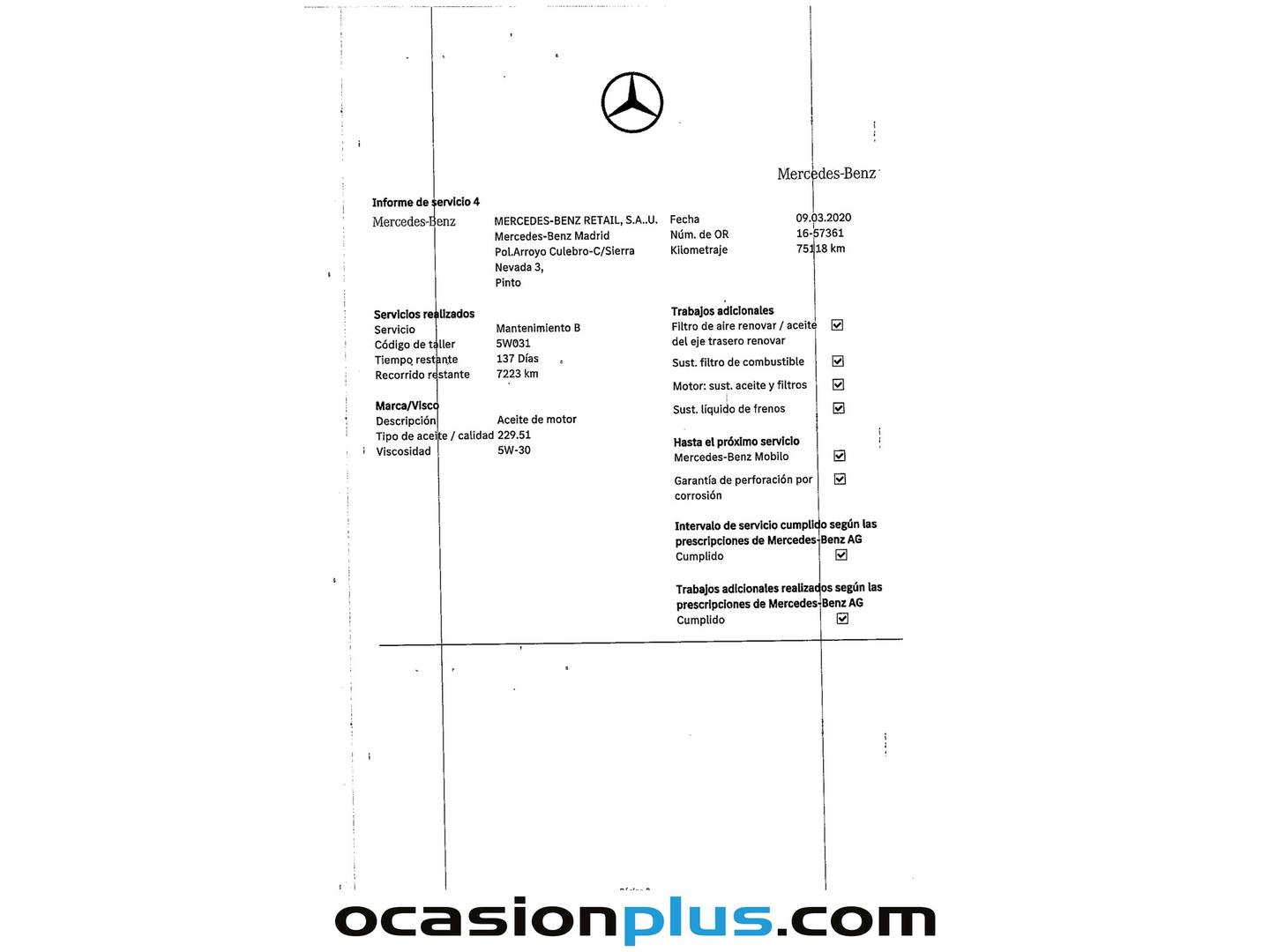 Foto del mantenimiento del Mercedes Clase GLE Mercedes GLE 350 d 4Matic (258 CV) Pack AMG