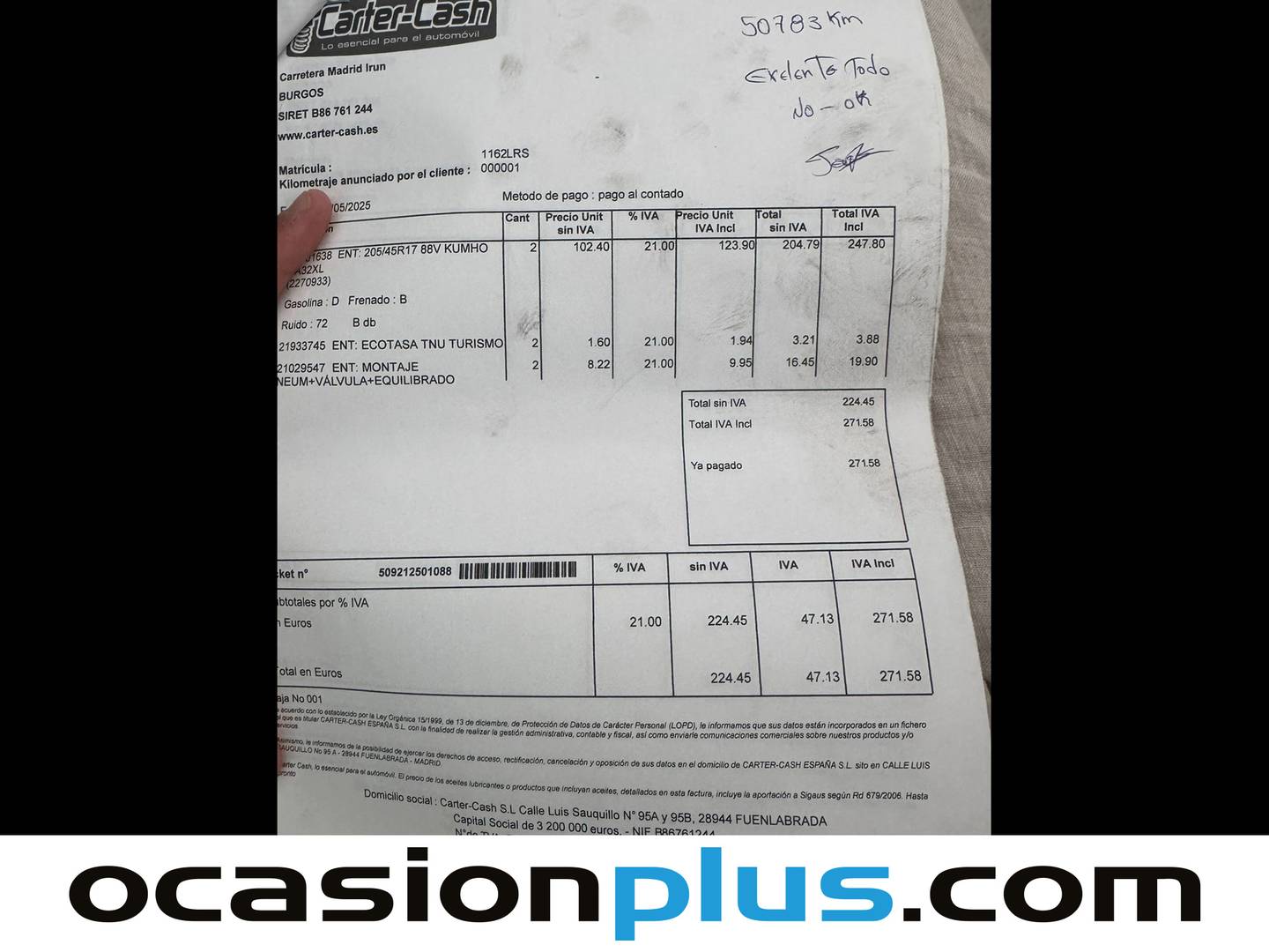 Foto del mantenimiento del Opel Corsa Opel Corsa 1.2 Turbo XHL GS-Line + Auto (130 CV)