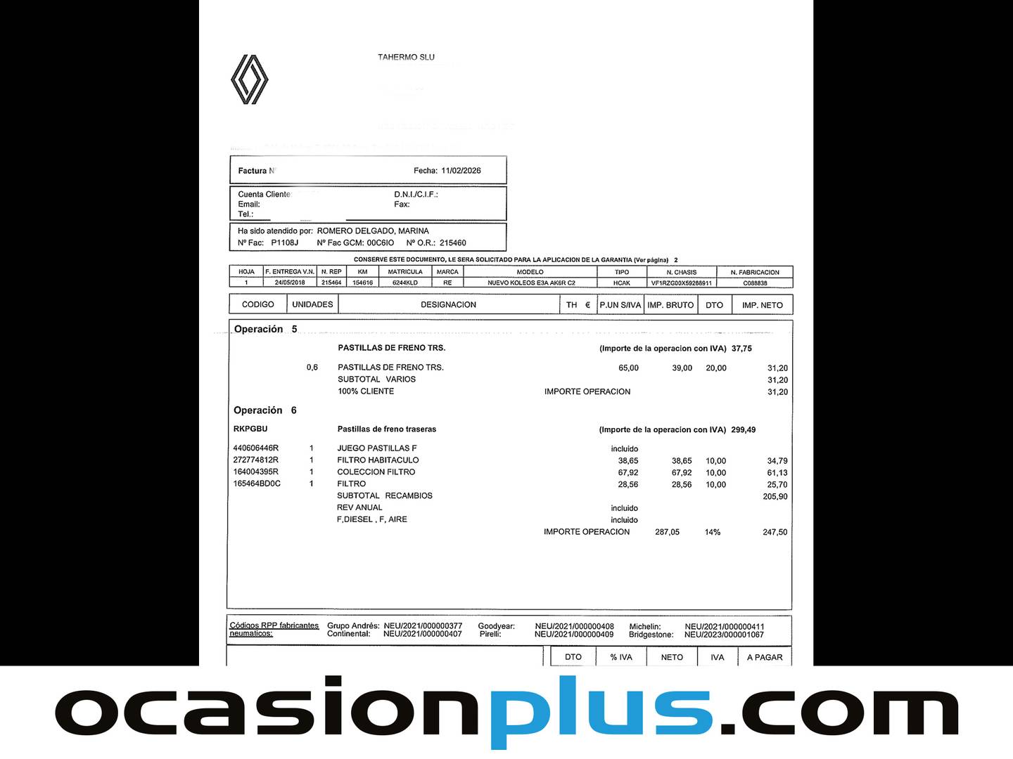 Foto del mantenimiento del Renault Koleos Renault Koleos dCi 130 Zen X-Tronic (177 CV)