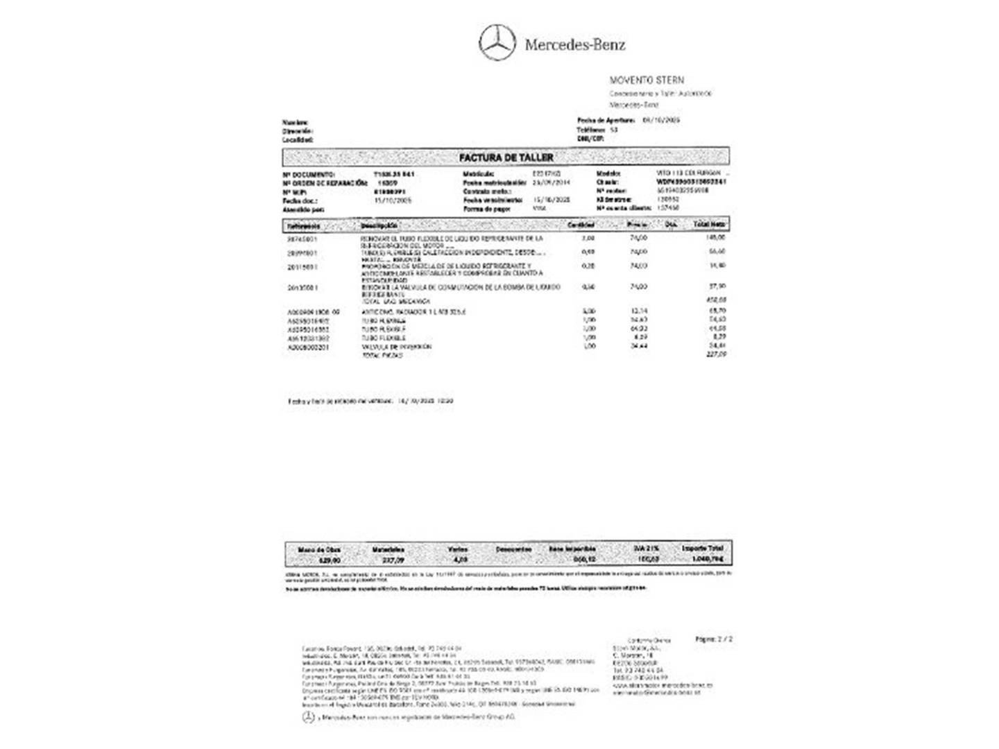 Foto Mercedes Vito Mercedes-Benz Vito Vito Furgon 113 CDI Larga (136 CV)