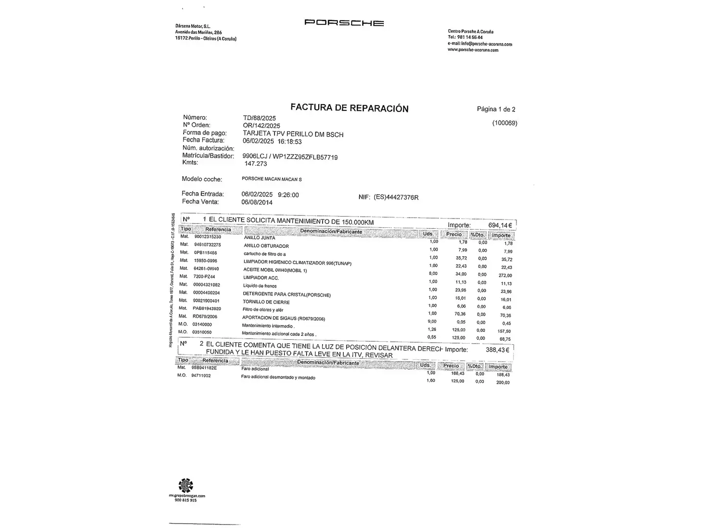 Foto Porsche Macan Porsche Macan S (340 CV)
