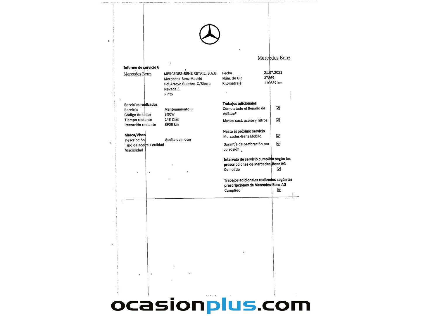 Foto del mantenimiento del Mercedes Clase GLE Mercedes GLE 350 d 4Matic (258 CV) Pack AMG