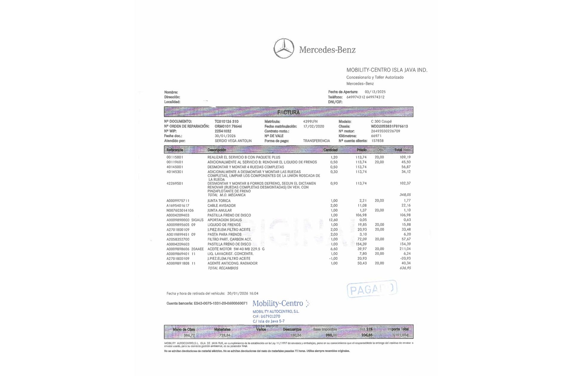Mercedes-Benz Clase C Coupe 300 Pack AMG - foto 19