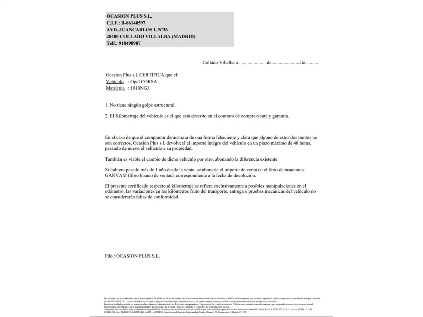 Certificado