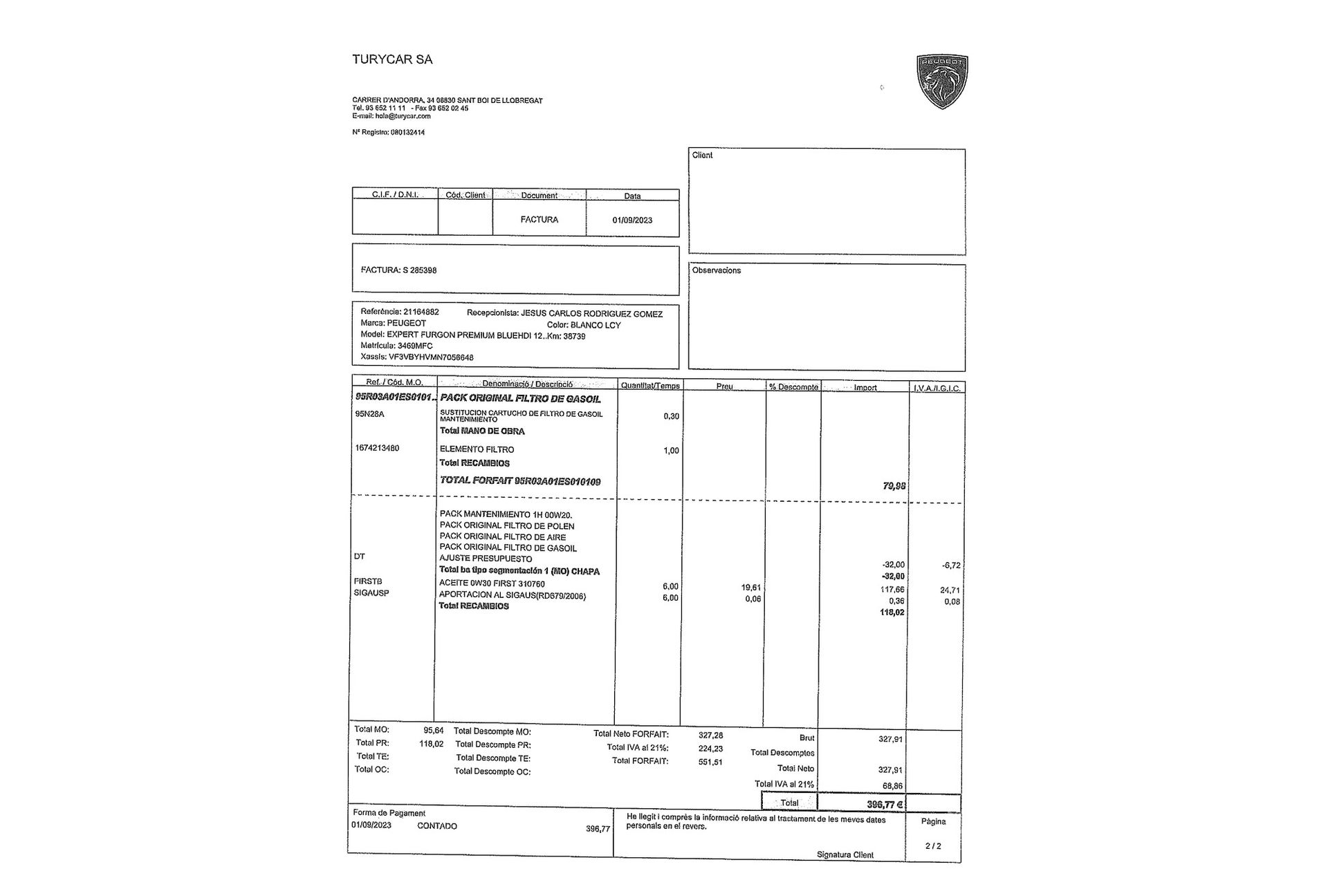 Peugeot Expert Furgon BlueHDi 120 Premium - foto 20