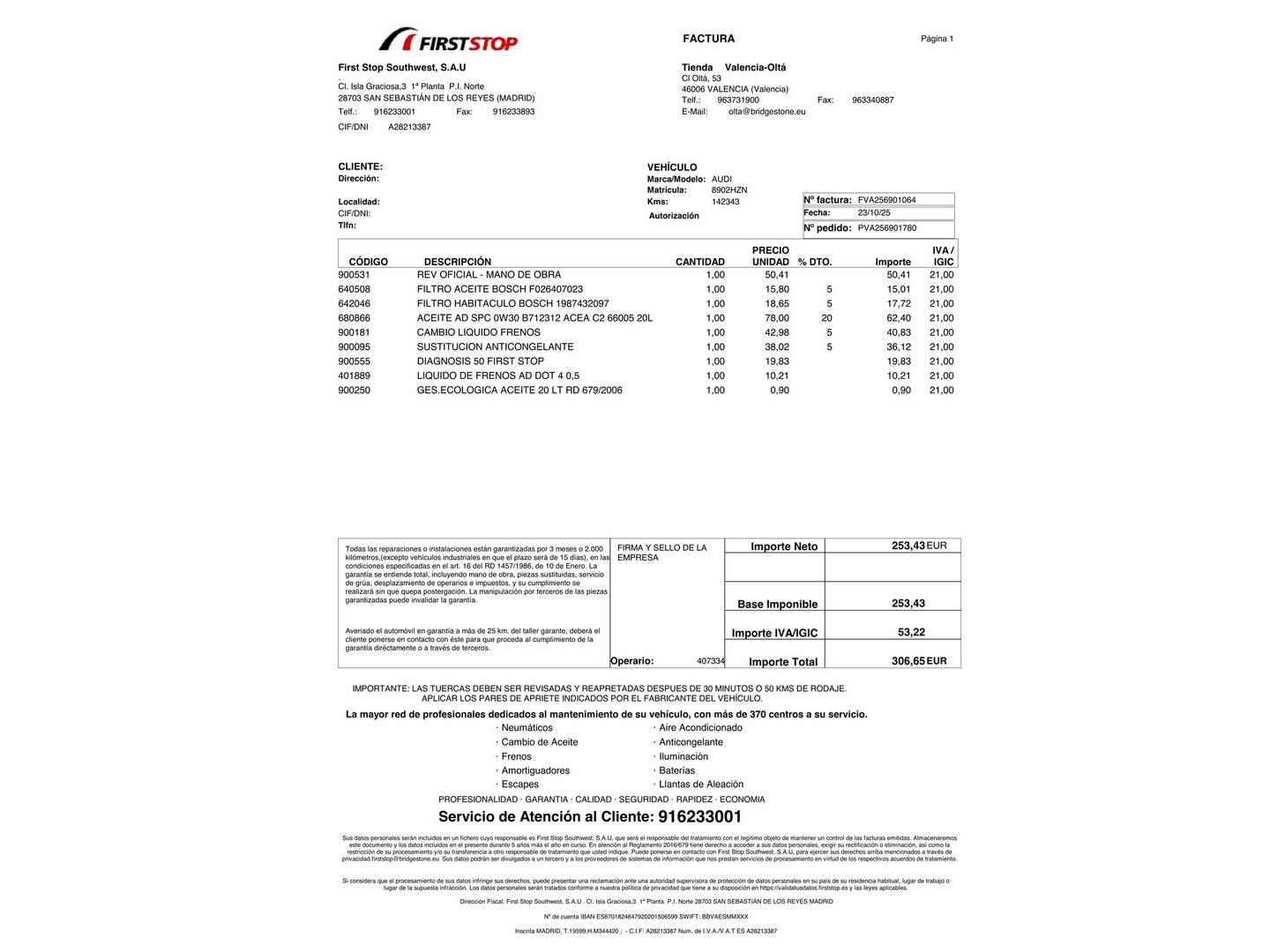 Foto del mantenimiento del Audi Q3 Audi Q3 Ambition 2.0 TDI quattro (177 CV) S tronic
