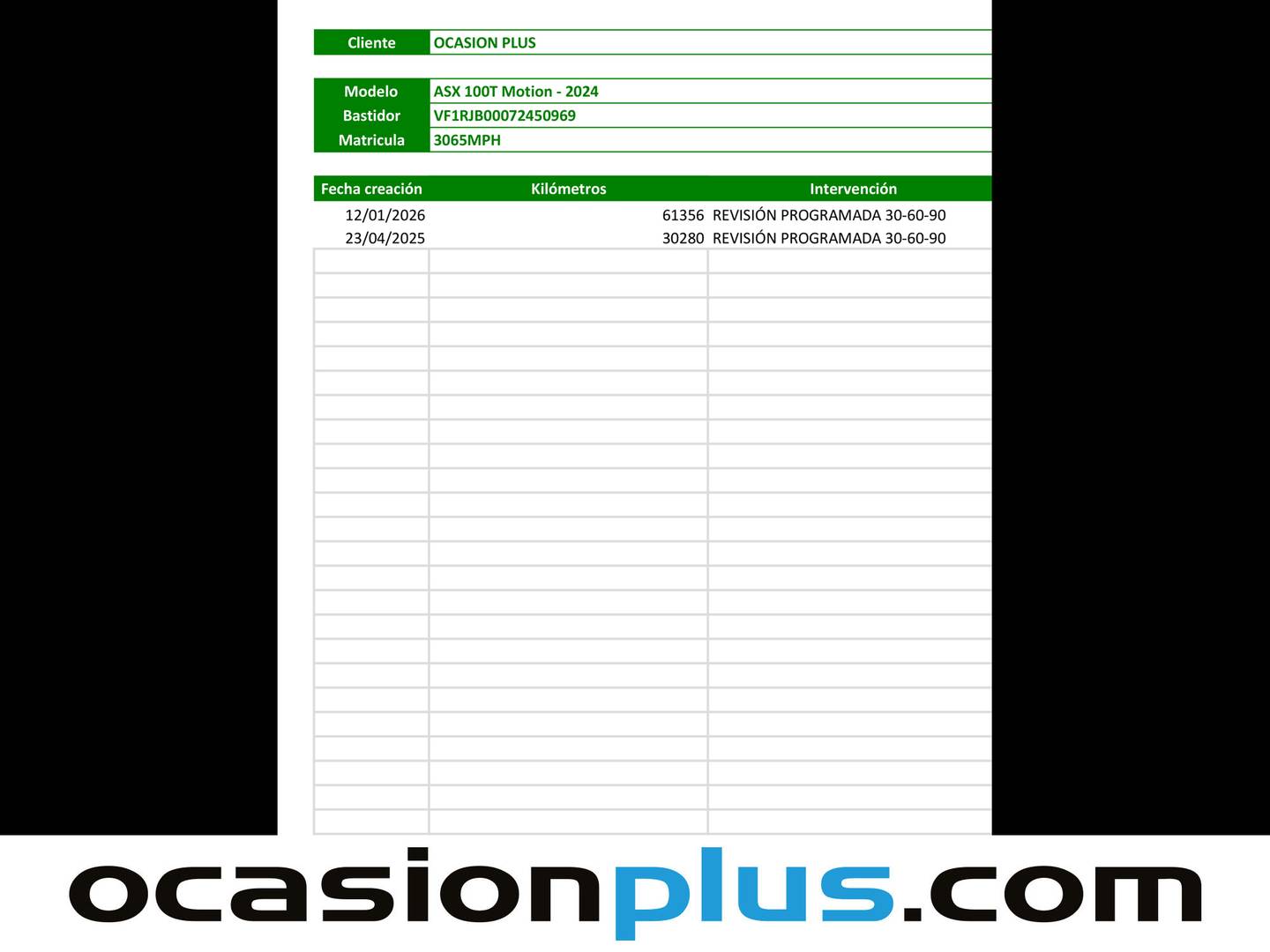 Foto del mantenimiento del Mitsubishi ASX Mitsubishi ASX 100T Motion  (91 CV)