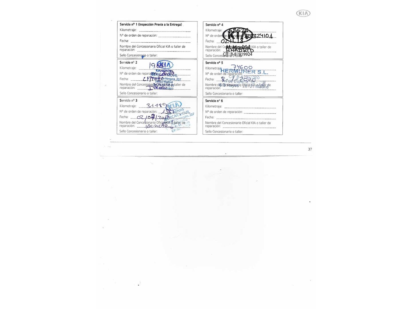 Foto del mantenimiento del KIA Sportage KIA Sportage 1.7 CRDI VGT Concept 4x2 (115 CV)