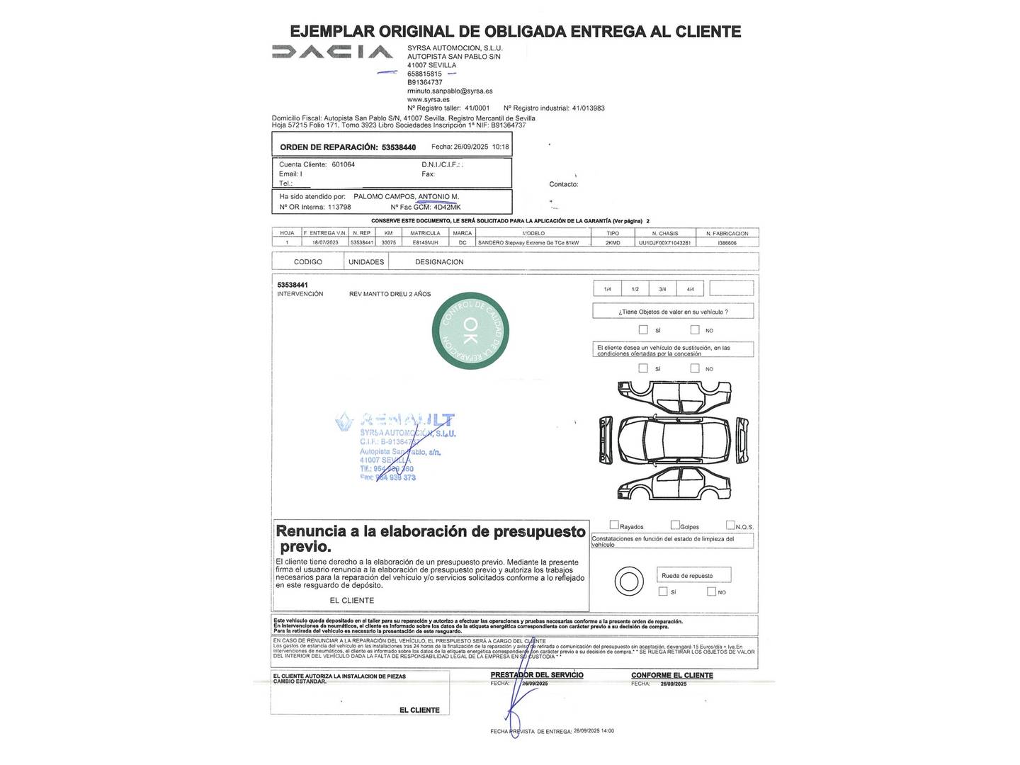 Foto Dacia Sandero Dacia Sandero Extreme Go TCe 81 kW (110 CV)