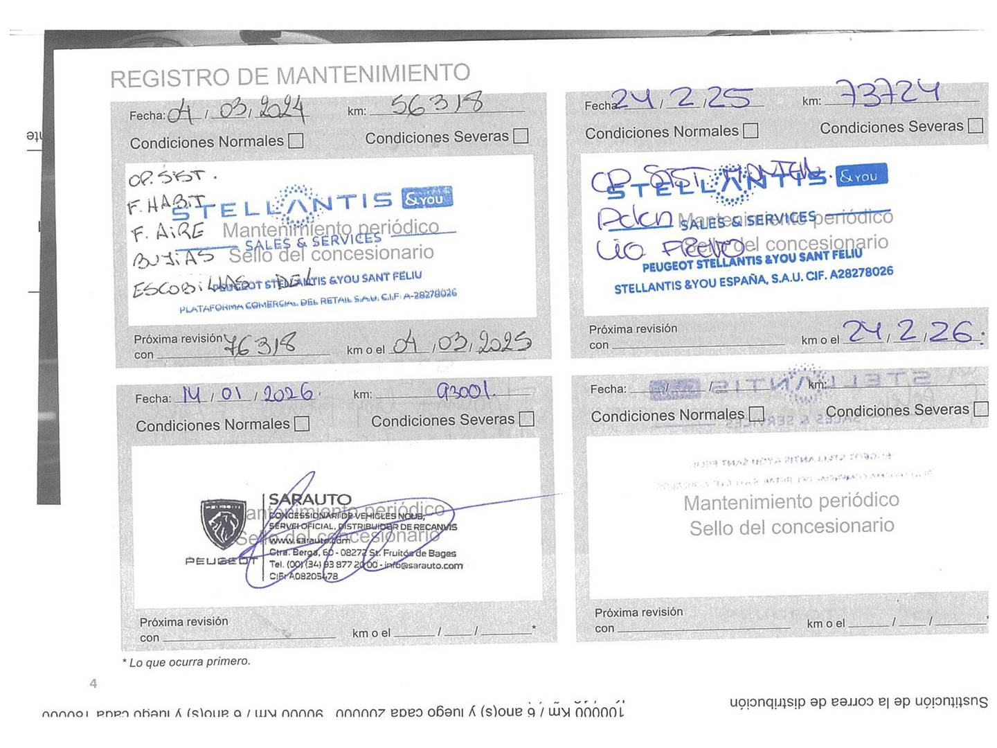 Foto del mantenimiento del Peugeot 2008 Peugeot 2008 PureTech 130 S&S Allure Pack (130 CV)