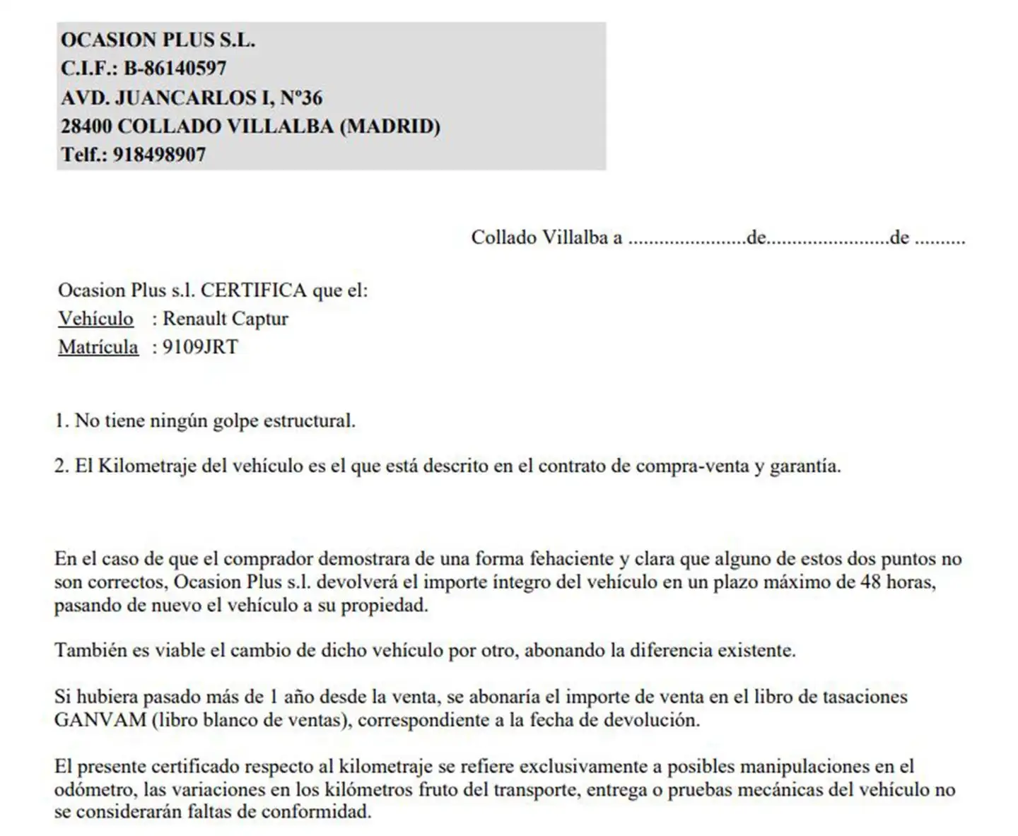 Certificado