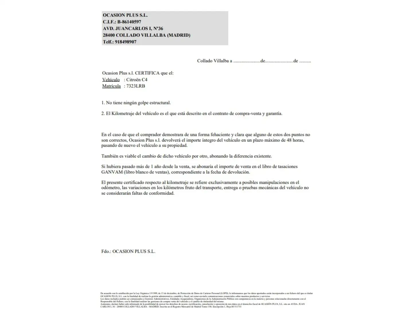 Certificado