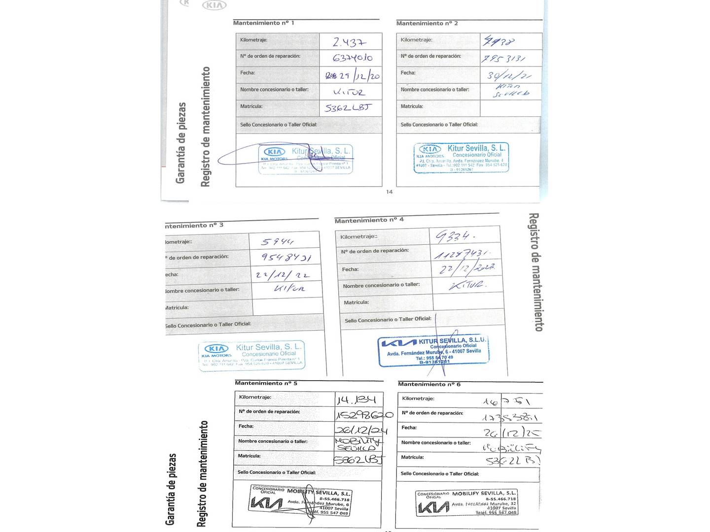 Foto del mantenimiento del KIA Picanto KIA Picanto 1.0 CVVT Concept (67 CV)