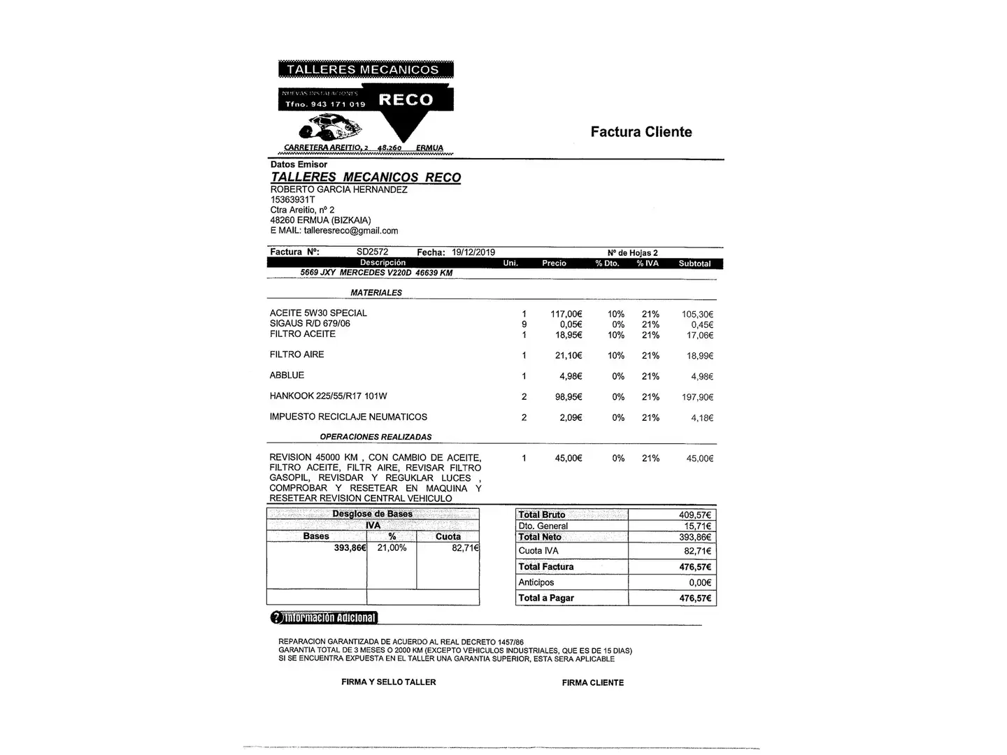 Foto Mercedes Clase V Mercedes-Benz Clase V V 220 d Avantgarde Largo (163 CV) Camperizada 5 Plazas