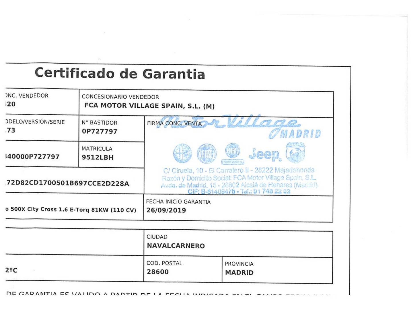 Fiat 500X Fiat 500X 1.6 E-Torq City Cross 4x2 (110 CV) gasolina