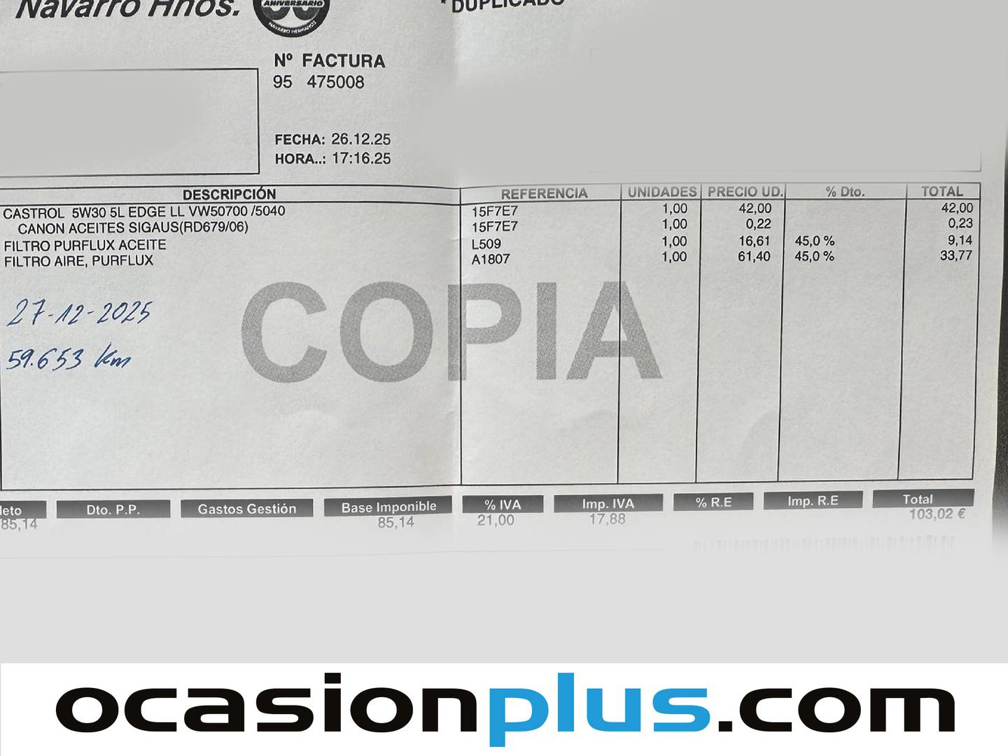 Foto del mantenimiento del Mercedes Clase C Mercedes Clase C Coupe 220 d (170 CV)