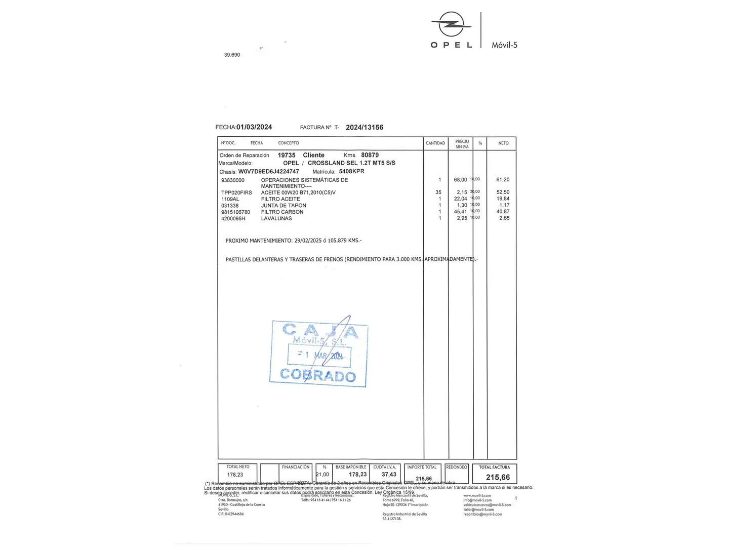 Foto Opel Crossland X Opel Crossland X 1.2 Turbo S&S ecoTEC Selective  (110 CV)