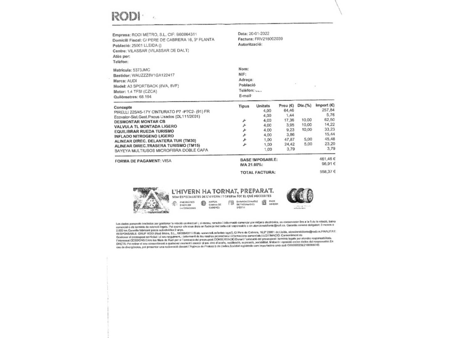 Foto Audi A3 Audi A3 Sportback Advanced 1.4 TFSI (125 CV) S tronic