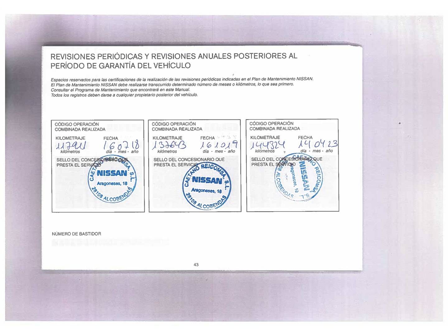 Foto del mantenimiento del Nissan QASHQAI Nissan Qashqai 2.0 Tekna 4x2 CVT (140 CV)